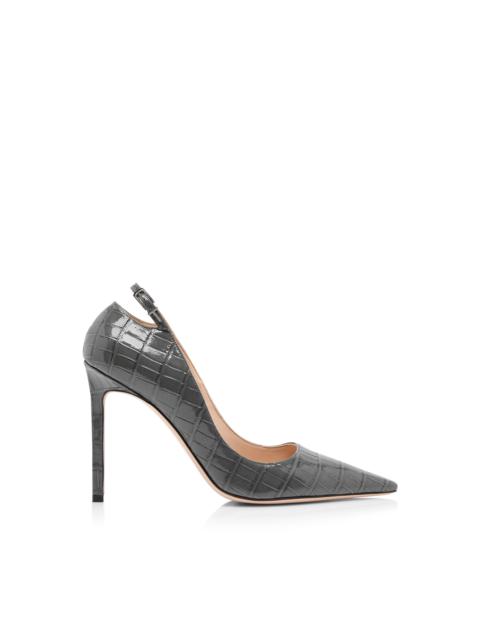 STAMPED CROCODILE LEATHER ANGELINA PUMP