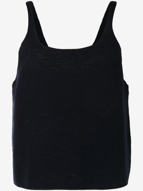Tibi scoop neck boiled wool sweater