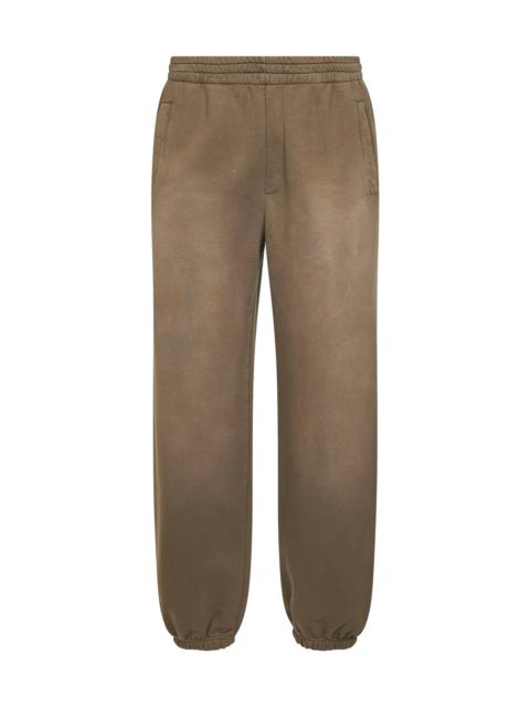Golden Goose Beige bleached-effect cotton jogging trousers