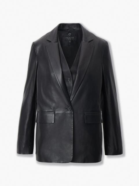 rag & bone Jennifer Leather Two-in-One Blazer