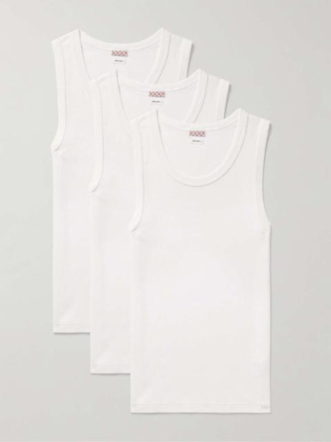 Sublig Three-Pack Cotton-Blend Jersey Tank Tops