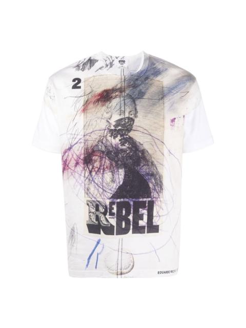 Junya Watanabe MAN graphic-print short-sleeved T-shirt