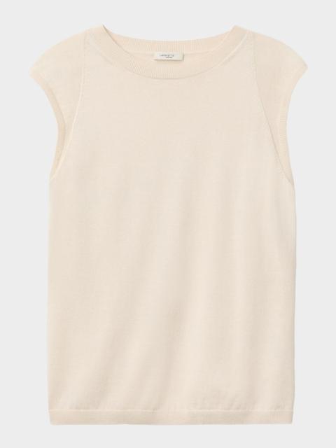 Lafayette 148 New York Crewneck Cotton-Silk Shell