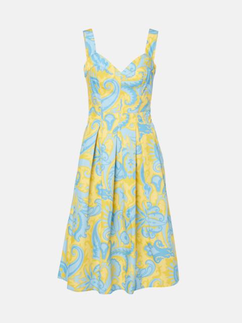 Etro printed cotton midi dress