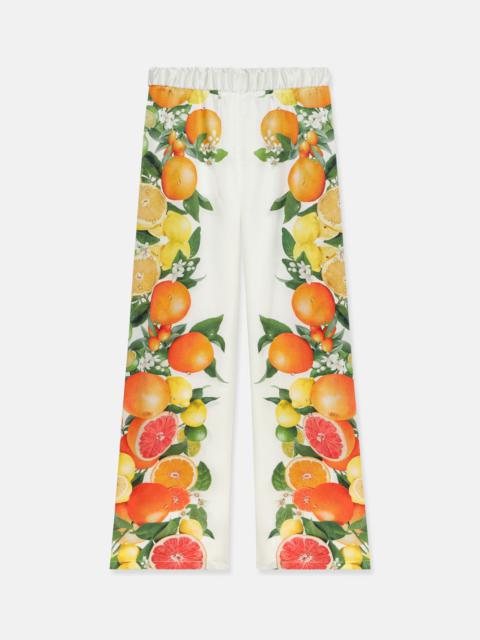 Stella McCartney Lemon Print Silk Trousers