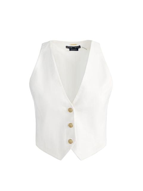Alice + Olivia DONNA LINEN VEST