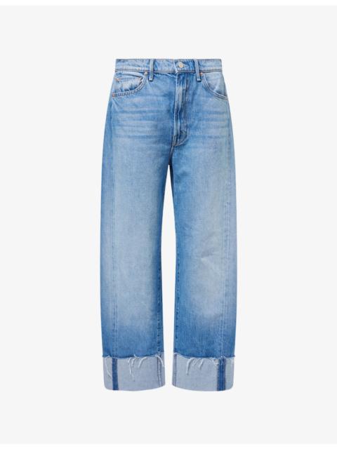 MOTHER The Halfpipe Ankle Cuff Barrel-Leg Denim Jeans