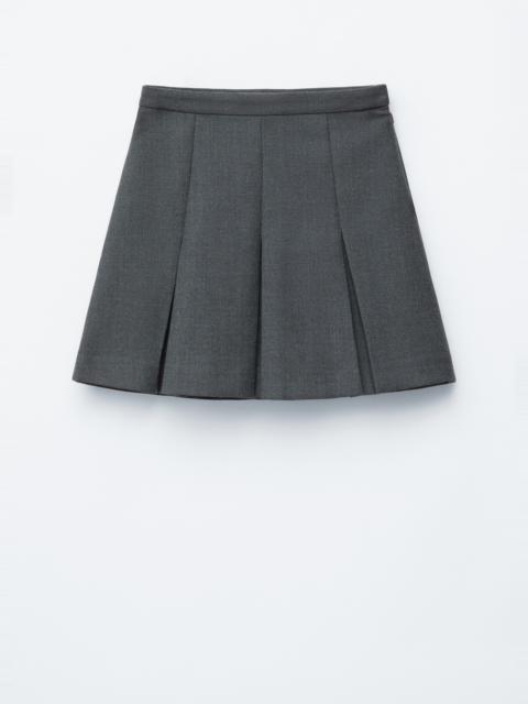 & Other Stories Pleated Wool Mini Skirt