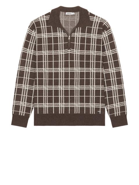SIMKHAI Klaus Zip Polo Sweater