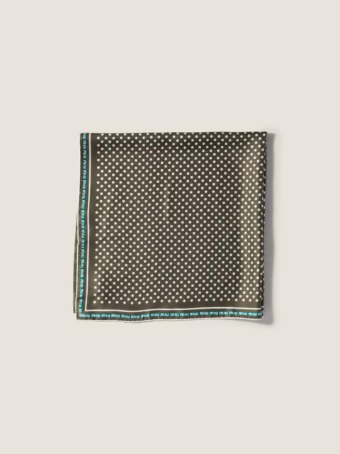 Miu Miu Printed silk scarf