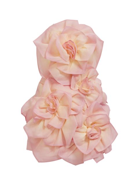 Aje. Johanna Flower-Detailed Cotton Mini Dress pink