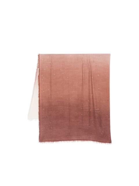 Faliero Sarti Luccicante ombré fringed scarf