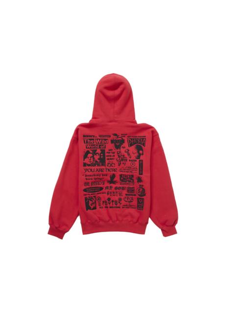 Supreme Supreme Wild Embroidered Hooded Sweatshirt Burnt Red