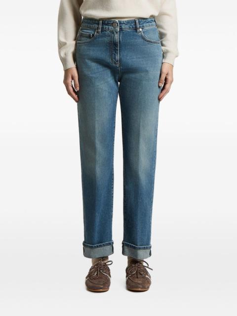 PESERICO straight-leg turned-up jeans