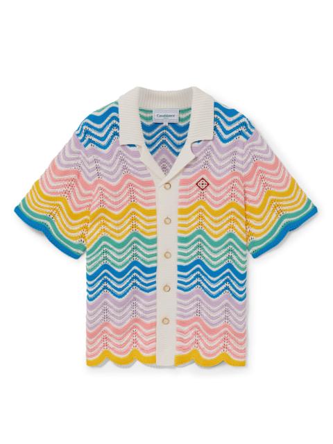 CASABLANCA Gradient Wave Knit Shirt