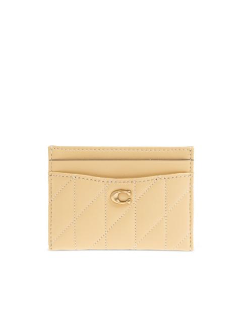 COACH quilted-design leather cardholder