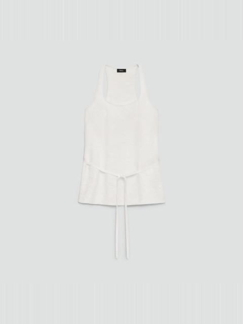 Theory Belted Halter Top in Relaxed Silk