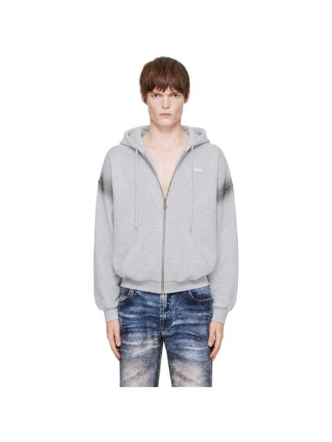 AVAVAV Gray 'Avavav' Logo Zip Hoodie