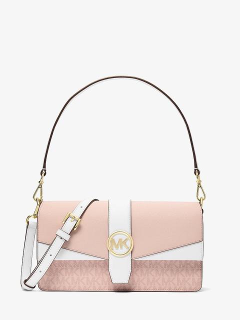 MICHAEL KORS Greenwich Medium Signature Logo Convertible Crossbody Bag