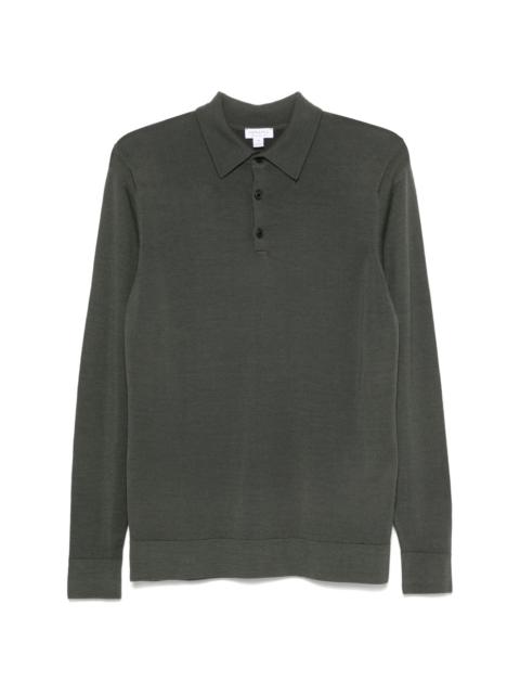 extra‑fine merino polo shirt