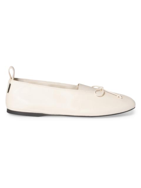 Miu Miu Women's Nappa Leather Ballerinas - Beige Khaki