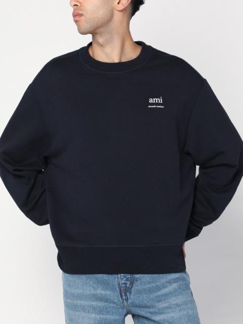 AMI Paris Navy blue sweatshirt with logo
