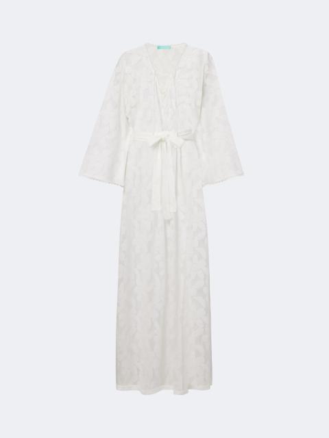 MELISSA ODABASH Nina floral sheer lace kaftan