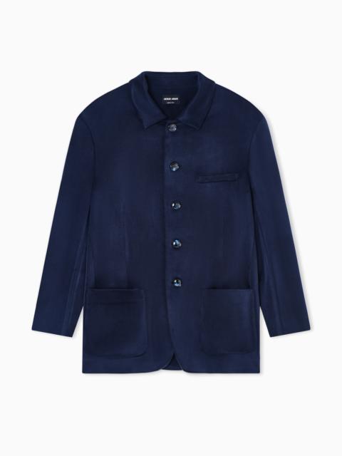 SINGLE-BREASTED JACKET IN A CUPRO BLEND