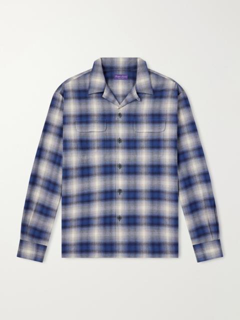 Ralph Lauren Checked Cotton and Cashmere-Blend Shirt