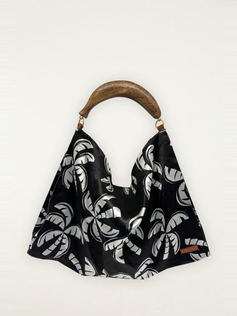 FARM RIO Black And White Scarf Tote Bag