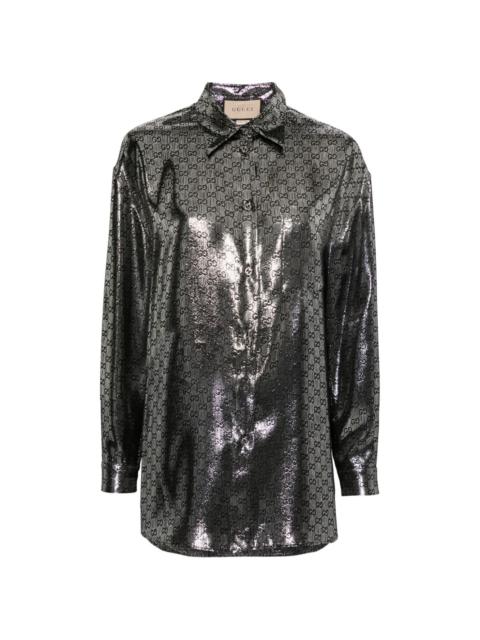 GG-jacquard lamé shirt