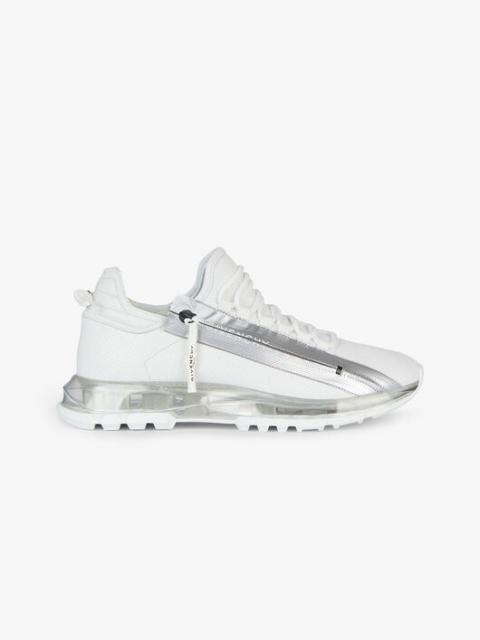 Givenchy SPECTRE LOW RUNNERS SNEAKERS IN PERFORATED LEATHER WITH ZIP