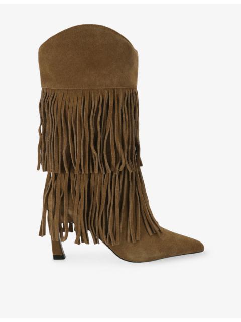 STEVE MADDEN Torch Suede High-Leg Boots