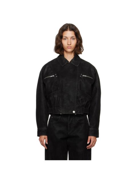 Isabel Marant Étoile Black Belma Faux-Suede Jacket