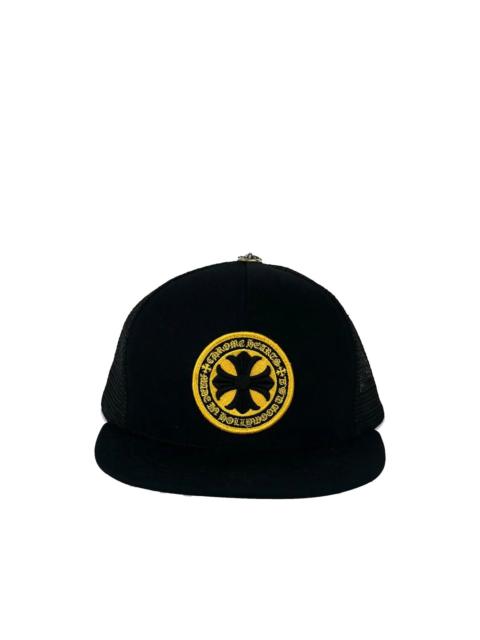 Chrome Hearts logo-emblem trucker hat