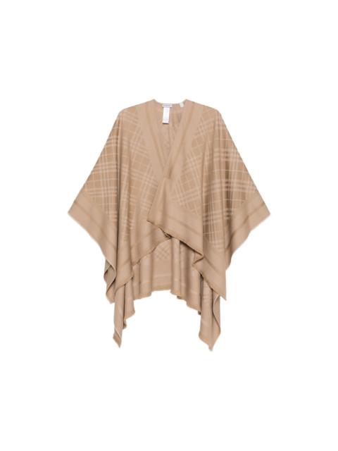 Burberry Check wool cashmere cape