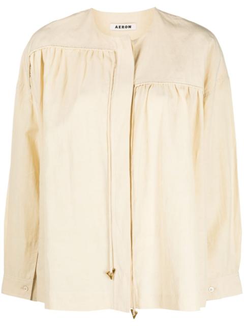 AERON Imola gathered linen blouse