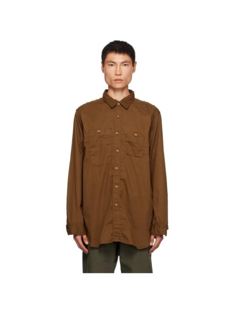 Engineered Garments Brown Elbow Patch Shirt