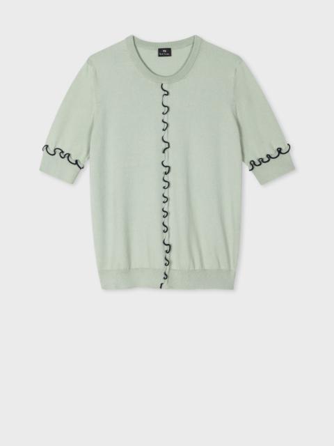 Paul Smith Mint Green Organic Cotton Knitted Top