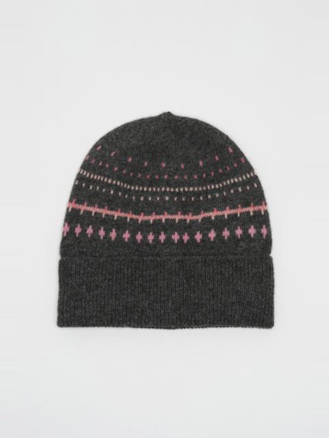 Our Legacy Knit Hat Slate Grey Faux Isle