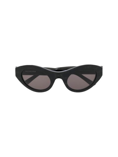 logo-embossed round-frame sunglasses