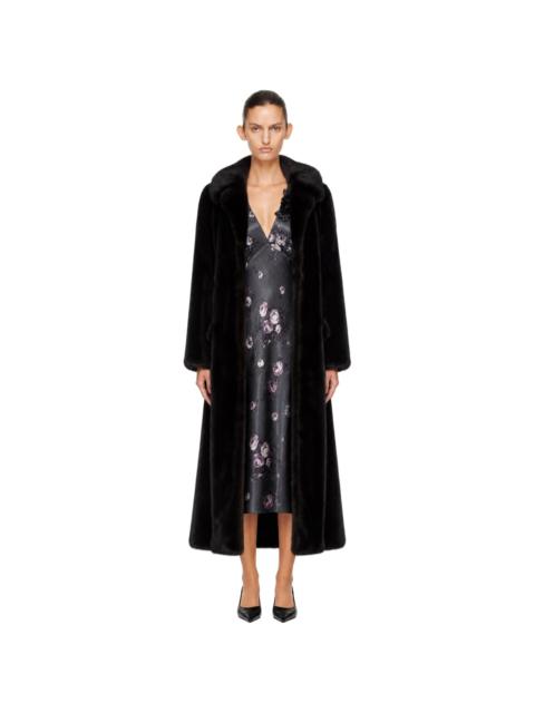ANNA SUI Brown Mink Faux Fur Coat