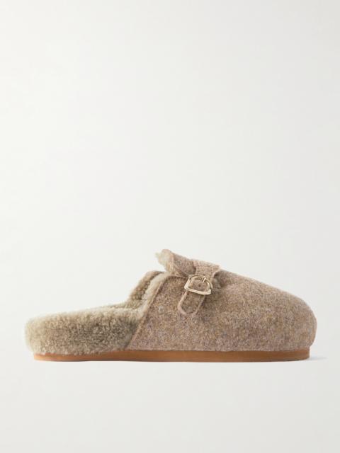 ANCIENT GREEK SANDALS Vasilitsa Shearling-lined Felt Slippers