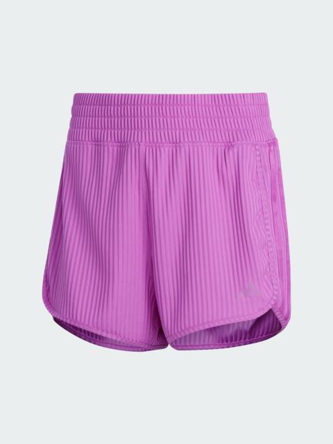 adidas Pacer All Gym Seasonal Rib High-Rise Tonal 3-Stripes Shorts