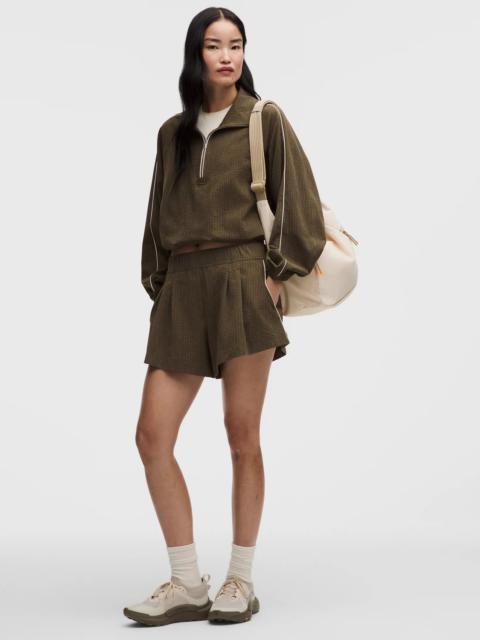 lululemon Seersucker WovenAir High-Rise Pleated Short 3.5"