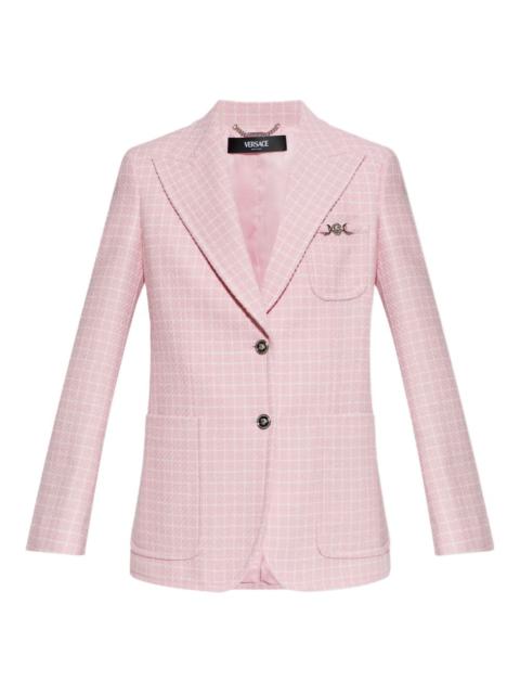 VERSACE check-patterned blazer
