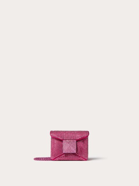 Valentino ONE STUD MICRO BAG WITH CHAIN AND RHINESTONE EMBROIDERY