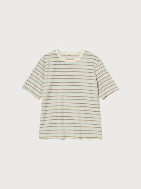 AURALEE GRADIENT STRIPE JERSEY TEE
