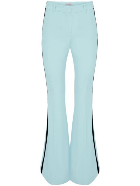 NINA RICCI velvet-trim flared trousers
