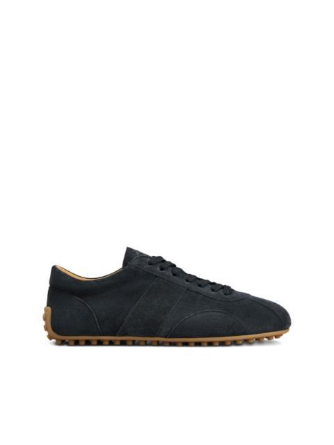 lace-up panelled sneakers